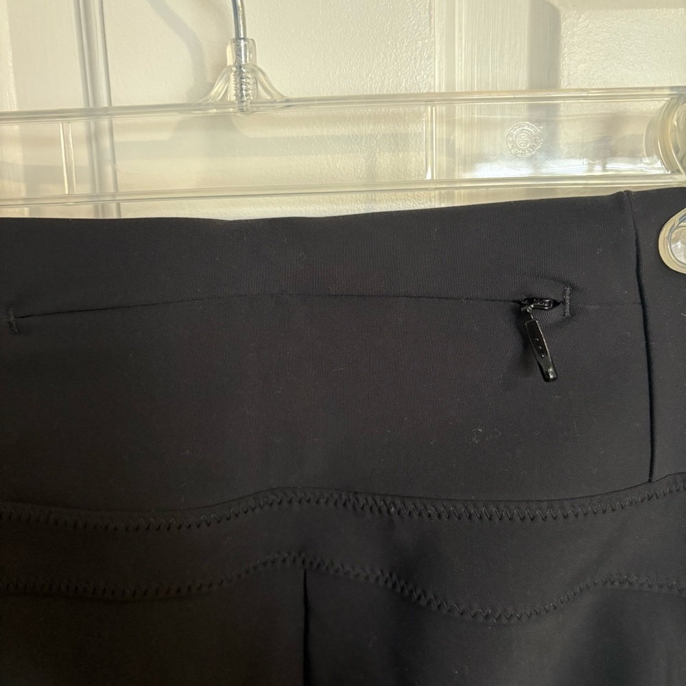 Athleta Black High Waisted Athletic Activewear Leggings Pants Zipper Pockets - Picture 8 of 12